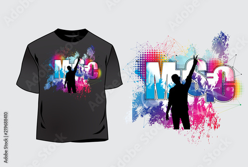 T-shirt template, easy to editable vector