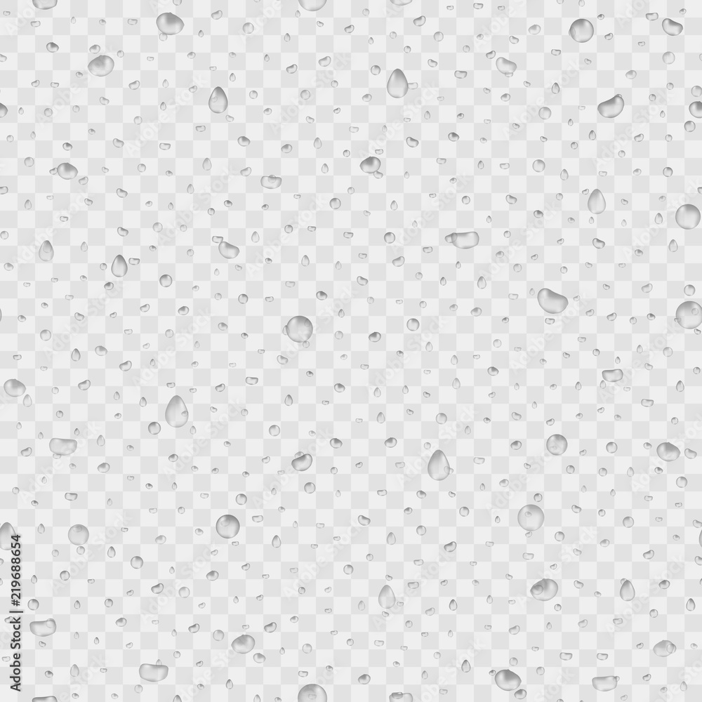 Realistic rain drop on transparent. Vector Realistic rain drop on transparent. Vector