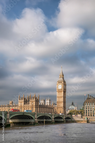 Big Ben with bridge in London  England  UK