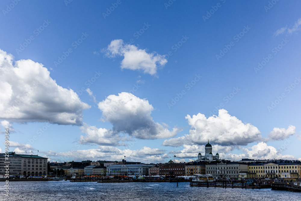 Fototapeta premium View of the Helsinki skyline in a bright sunny day in summer - 5