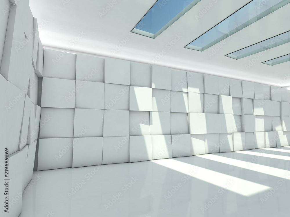 Obraz premium Streszczenie tło nowoczesnej architektury. Renderowanie 3D