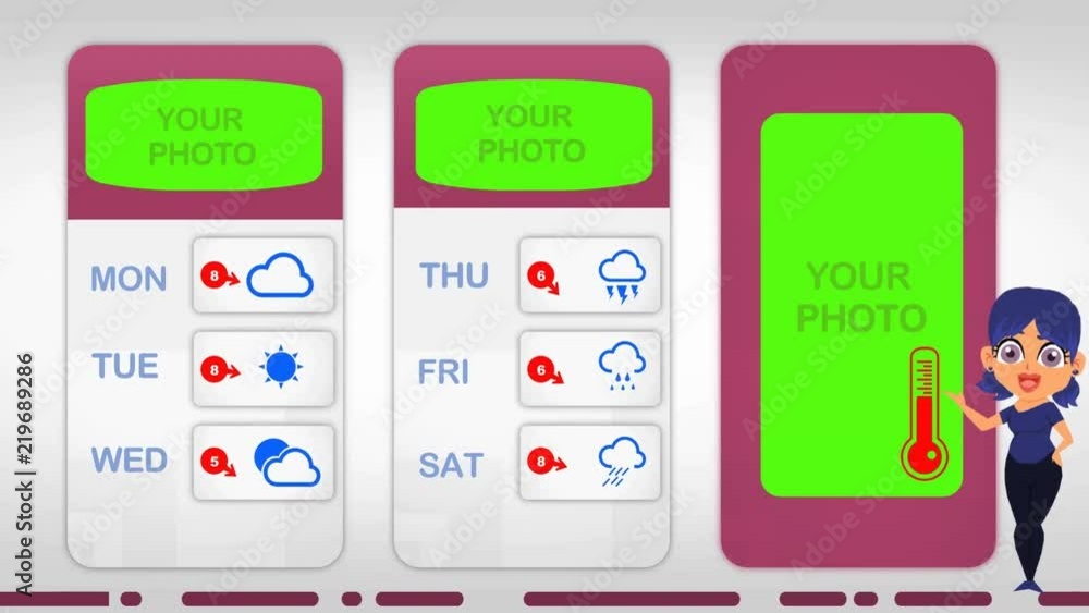 weather in vector animation weather in vector animation