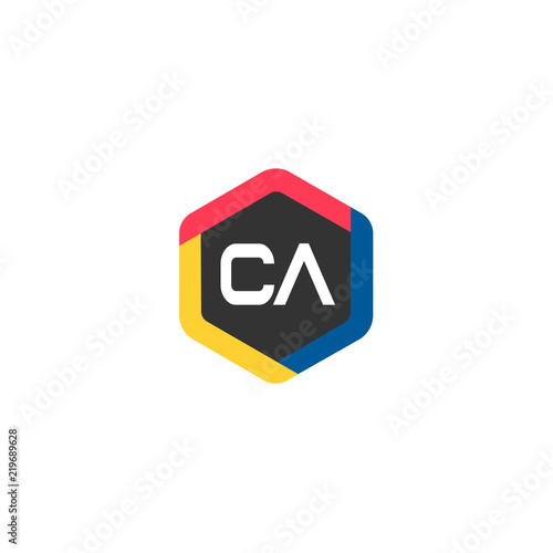 Initial Letter CA Logo Template Design