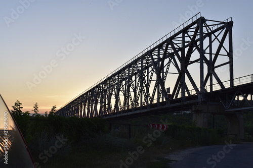 Große Eisenbahnbrücke in Moldavien