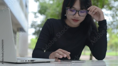 close up of hands woman using typing on smart phone cellphone device connecting wifi