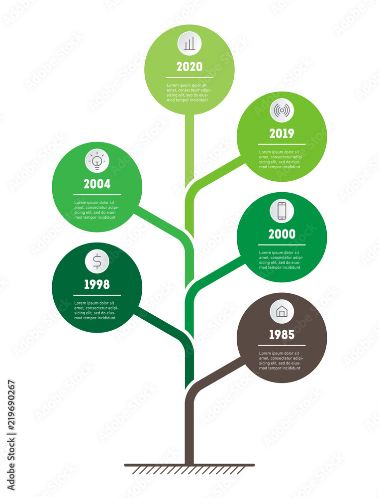 Vertical infographics. Sustainable development of the company in modern conditions, in the future until 2020. Green concept. Vertical infographics. Sustainable development of the company in modern conditions, in the future until 2020. Green concept.