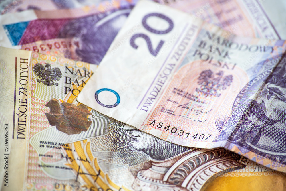 Obraz premium polish money background
