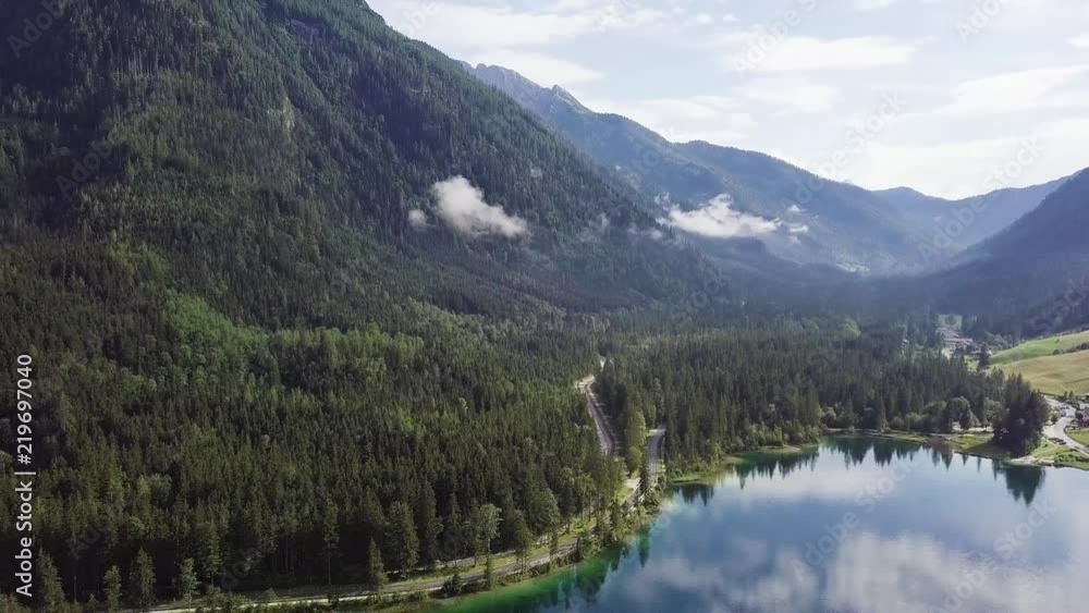 Beautiful view of the Konigsee lake near Jenner mount in Berchtesgaden National Park, Upper Bavarian Alps, Germany, Europe. Beauty of nature concept background aerial drone video Beautiful view of the Konigsee lake near Jenner mount in Berchtesgaden National Park, Upper Bavarian Alps, Germany, Europe. Beauty of nature concept background aerial drone video