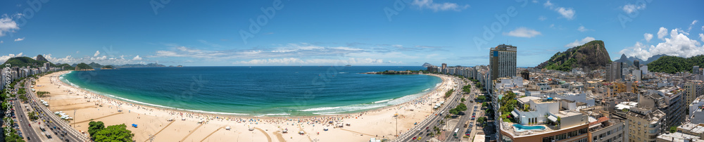 Panorama of Copacabana Beach, Rio de Janeiro, Brazil