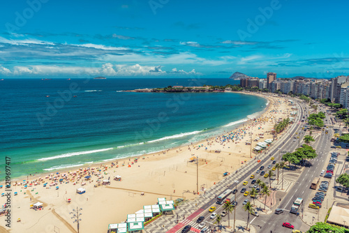 Aerial view of Copacabana Beach, Rio de Janeiro, Brazil © marchello74