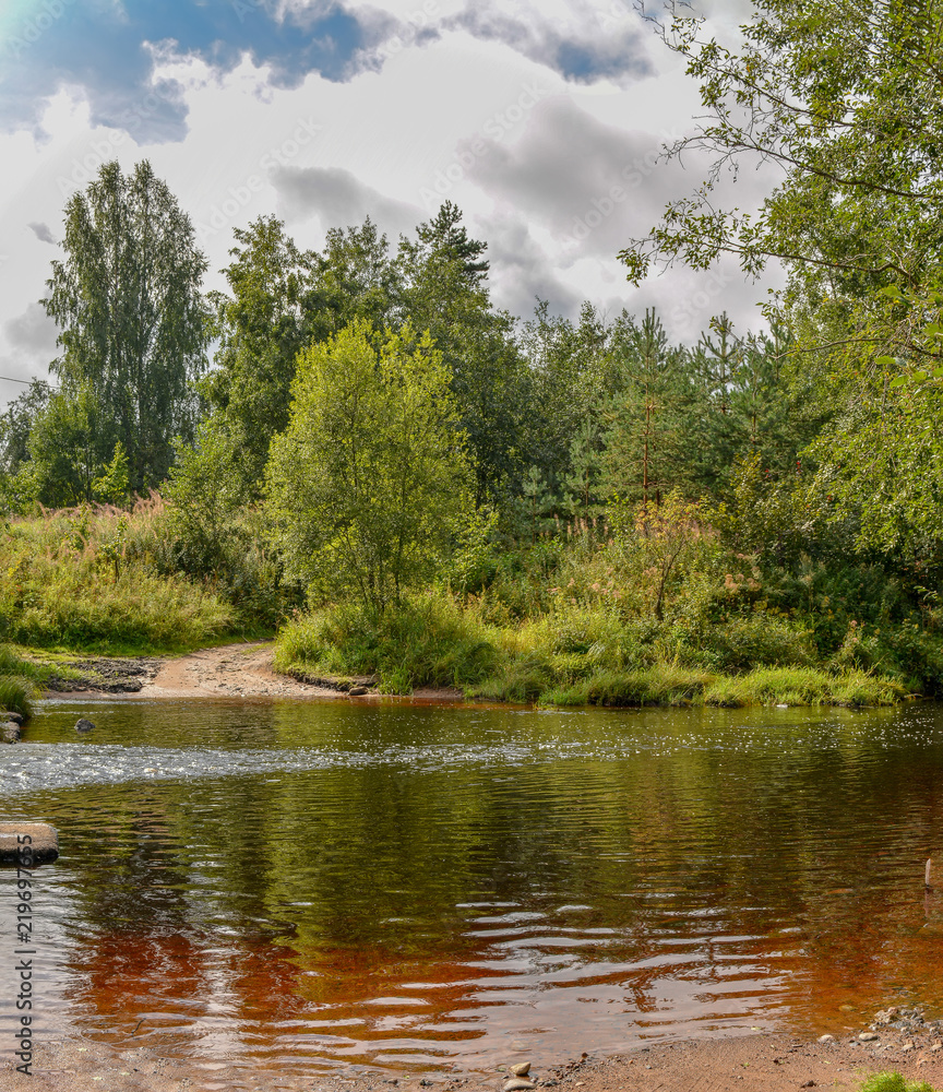 Summer morning on the banks of the river mga in the Leningrad region. Summer morning on the banks of the river mga in the Leningrad region.