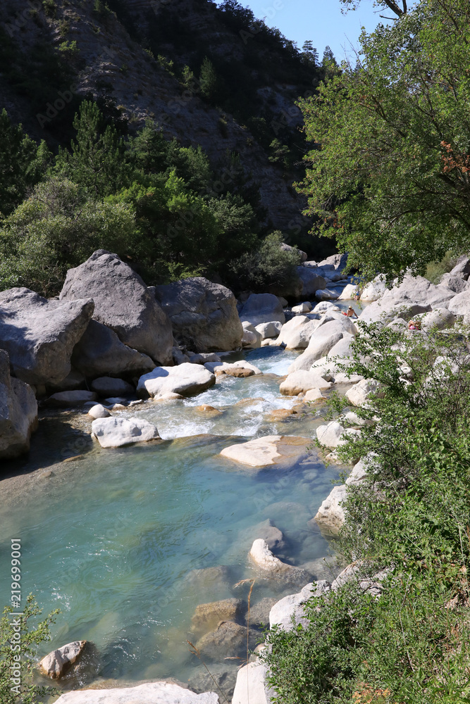 Verdon Canyon in French Provence, Verdon du Gorges, France Verdon Canyon in French Provence, Verdon du Gorges, France