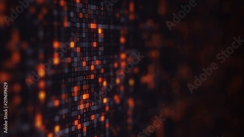 Wallpaper Mural Orange random numbers on computer monitor. Futuristic big data information technology concept. Seamless loop animation 4k (4096x2304)
 Torontodigital.ca