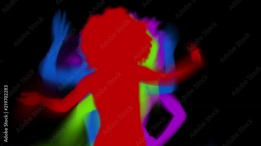 silhouetted shadow dancer woman in disco and club scene silhouetted shadow dancer woman in disco and club scene