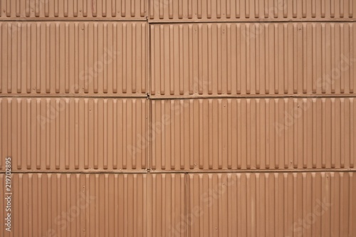 Brown corrugated iron wall  texture background