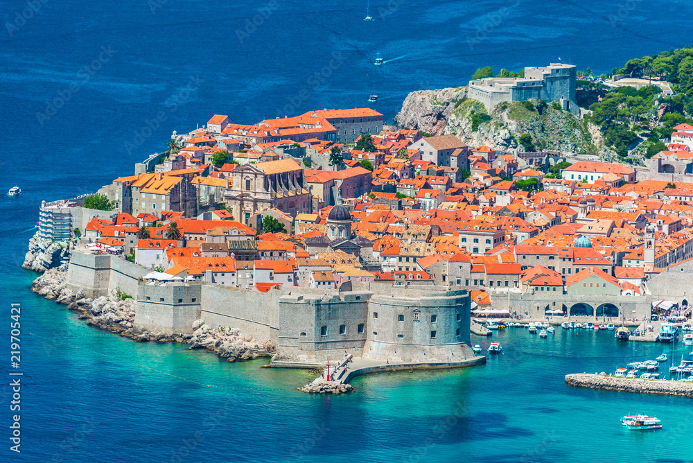 Fototapeta premium Aerial view of Dubrovnik, Croatia