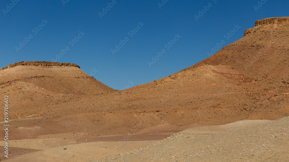 Rugged mountain formation as seen in Morocco