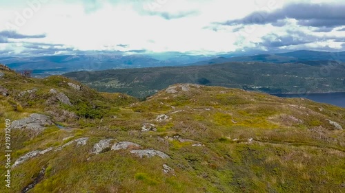 Aerial footage from Veten in Åsane, Bergen photo