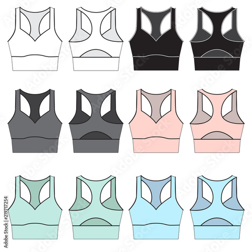 Vector templates for Womens Sports Bras