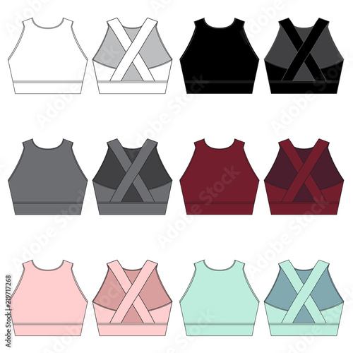 Fotografie Vector templates for Womens Sports Bras