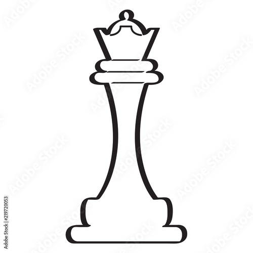 Sketch of a queen chess piece