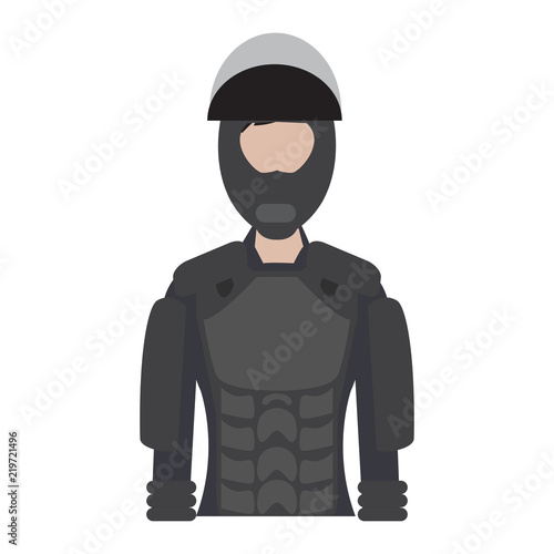 Isolated female police elite force