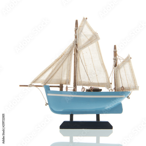 Canvas Print Miniature sail boat