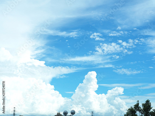 綺麗な青空と入道雲