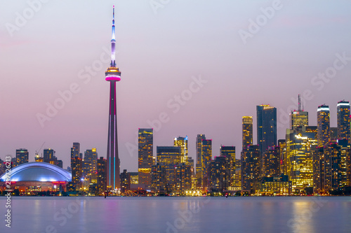 Canvas Print Toronto Skyline Sunset