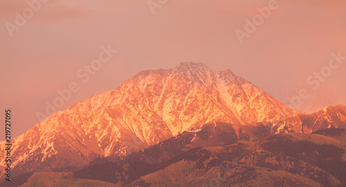 Sunset over the mountains