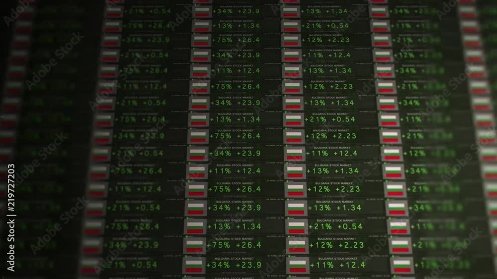 Stock Market Ticker Of A Thriving Economy - Bulgaria Version Stock Market Ticker Of A Thriving Economy - Bulgaria Version