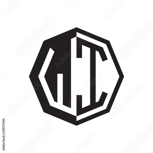 two letter WI octagon negative space logo