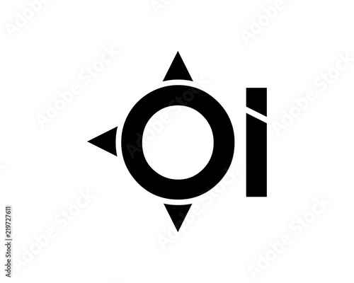 black silhouette initial typography alphabet font typeset logotype image vector icon