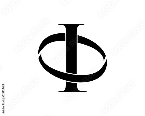 black silhouette initial typography alphabet font typeset logotype image vector icon