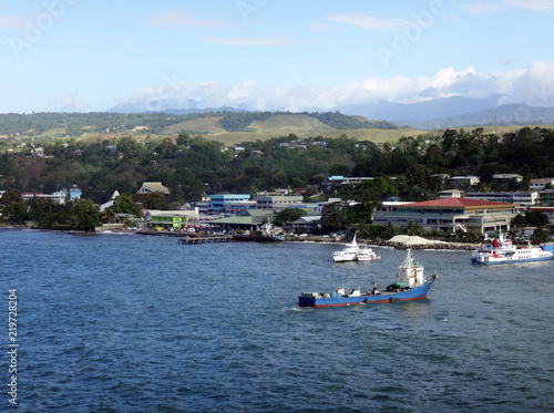 Views of Honiara from a cruise ship, Solomon Islands.