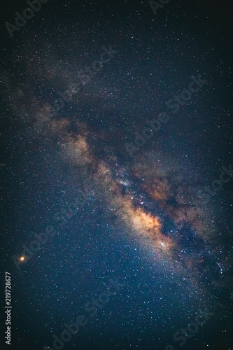 Milky Way stars as seen from a southern hemisphere. Mars is in lower left part of image. 