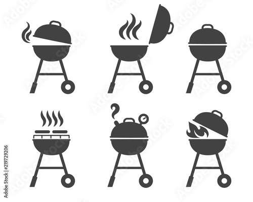 Fototapeta Barbeque grill icons