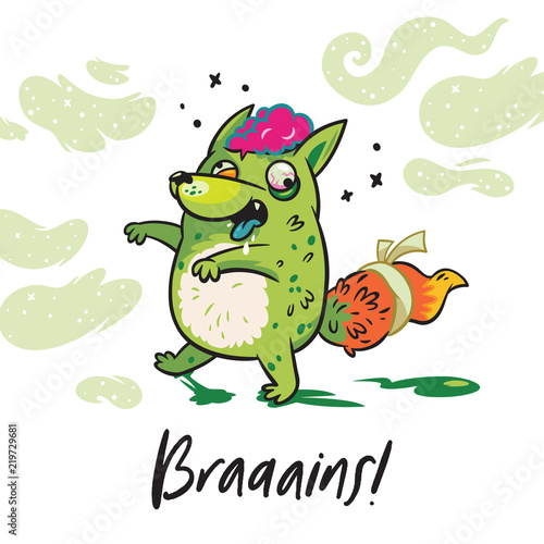 Funny print with Halloween Owl. Ideal for card, banner, party invitation, wallpaper or t-shirt design