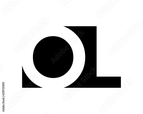 black silhouette initial typography alphabet font typeset logotype image vector icon