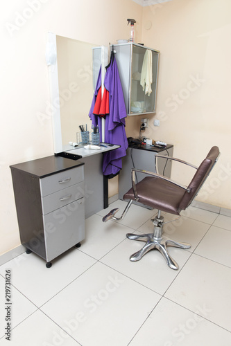 armchair hair salon in the salon
