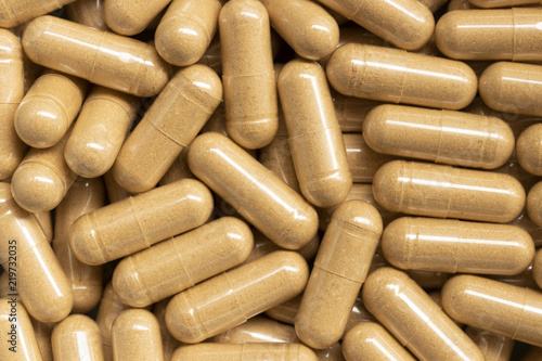 top view of pill capsules for background photo