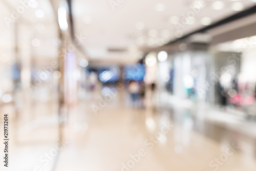 Blur of shopping center