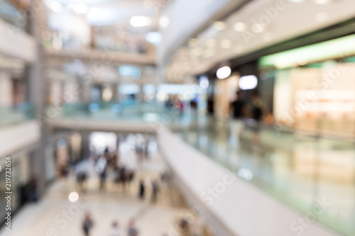 Blur of shopping mall