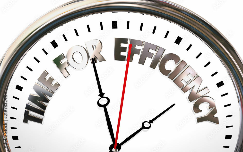Time for Efficiency Work Habits Efficiency Clock 3d Illustration Time for Efficiency Work Habits Efficiency Clock 3d Illustration