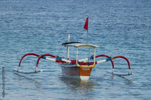 beach view wood fish boat photo