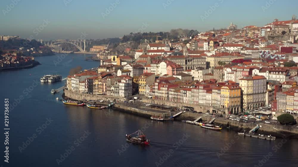 Old city of Porto view from the ponte Dom Luiz bridge, Portugal Old city of Porto view from the ponte Dom Luiz bridge, Portugal