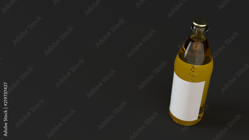 Mock up of beer bottle with blank label Mock up of beer bottle with blank label