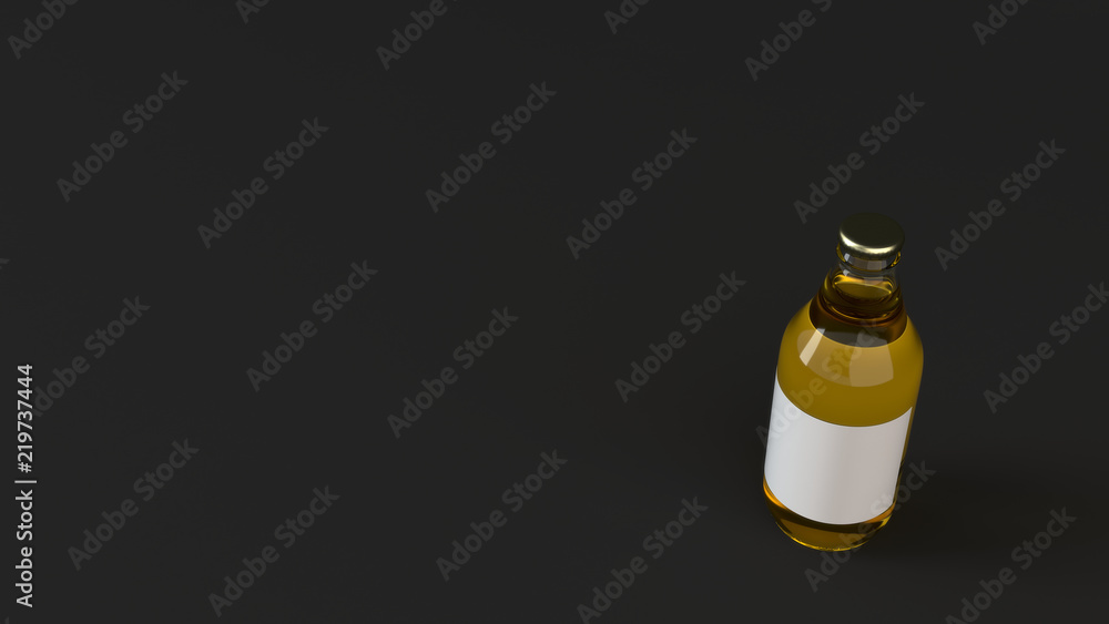 Mock up of beer bottle with blank label Mock up of beer bottle with blank label