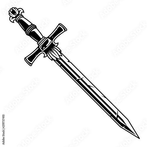 Fototapeta Fantasy warrior sword