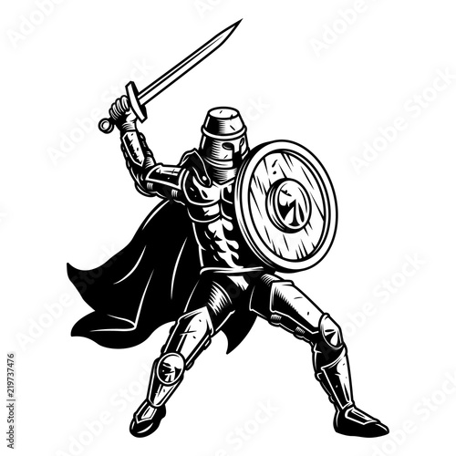 medival soldier with shield